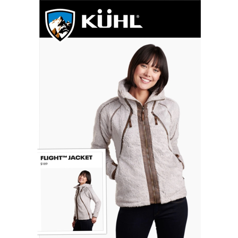 KUHL Boho Was Jacket size Med Italian Fleece & Suede Nordic Penny Lane outdoor